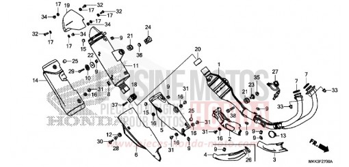 EXHAUST MUFFLER CRF1000A2J de 2018
